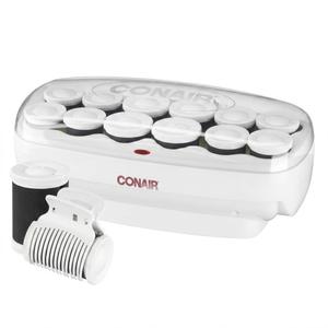 Conair Hot Rollers for Long, Medium & Short Hair, 12 Ceramic Flocked 1-Inch and 1-Inch Heated Hair Rollers with Clips, Hot Curlers for Women, Volume & Curls