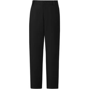 Boys Dress Pants for Kids Flat Front School Uniform Slacks Pants with Adjustable Waist (Size 3, Black)