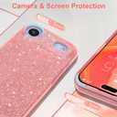 MATEPROX Compatible with iPhone Air Case 6.5'' [2025], Glitter Bling Trendy Sparkle Protective 3-Layer Shockproof Anti-Scratch Cover for Girls Women -Pink