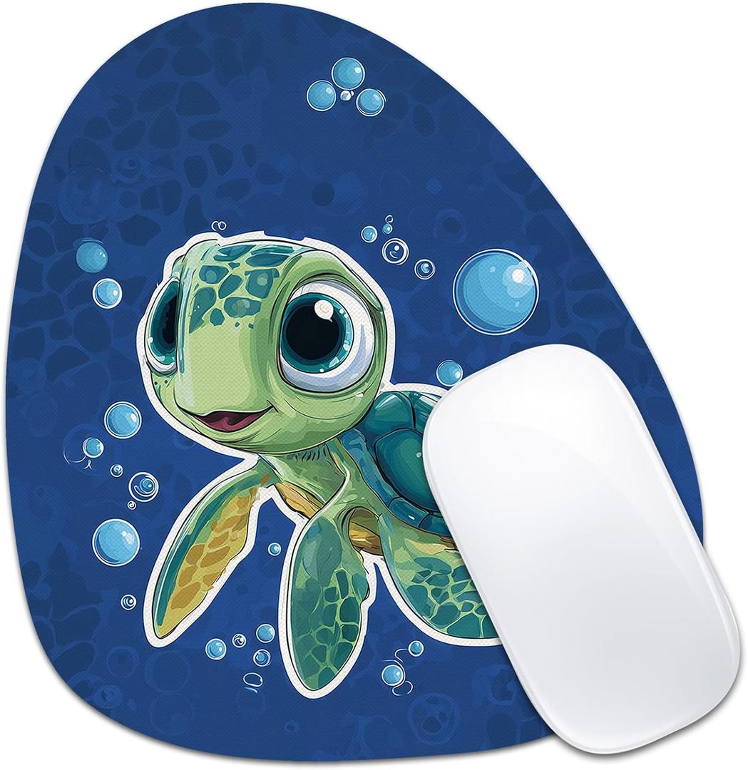 Water Drop Mouse Pad 7.3x8in Non-Slip for Laptop, Bookshelf | Portable water-drop mousepad with rubber non-slip base, smooth surface for precise cursor control, for travel and office