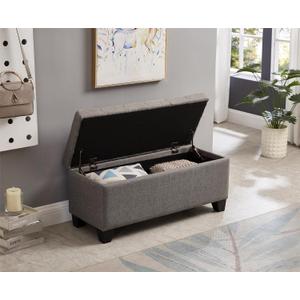 Premium Upholstered Rectangular Storage Bench - Multipurpose Seating and Organization Solution for Entryway, Bedroom, and Living Room, Plush Comfort with Safety Hinge, Hardwood Frame