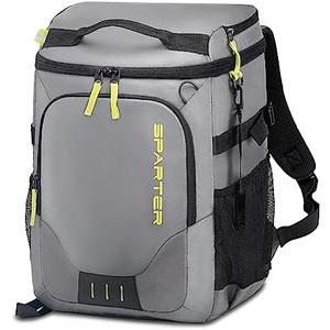 SPARTER Backpack Cooler Insulated Leak Proof 33/49 Cans, 2 Insulated Compartments Thermal Bag, Portable Lightweight Beach Travel Camping Lunch Backpack for Men and Women