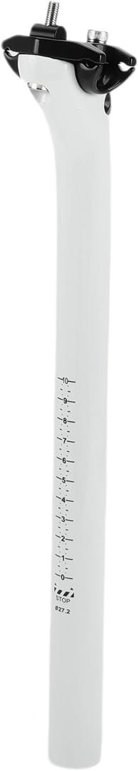 1 Pc Bike Seat Posts 27.2x350mm Bike Saddle Post Seat Tube Universal Lightweight Carbon Fiber White