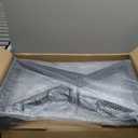 28 Inch Metal Desk Table Legs, Heavy Duty Industrial Style Black Dinning Table Leg Replacement DIY Furniture Set of 2 with Adjustment Feet Pads, Double Triangle