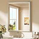Keonjinn 30" x 36" Brushed Nickel Bathroom Mirrors for Over Sink, Rectangle
