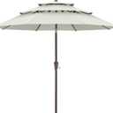 ABCCANOPY Patio Umbrellas 3 Tiers 11FT (Light Beige)