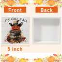 2 x Tis' the Season Home Fall Farmhouse Decorations Autumn Pumpkin Harvest Wood Artwork Box Sign Thanksgiving Block Signs for Fireplaces, Shelves, Coffee Bars, Bedrooms, Offices Decor (Its Fall Yall)