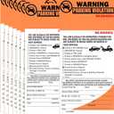 2-Part Carbonless Perforated Numbered Parking Violation Warning Sticker Book Tow Warning Illegally Parked Tickets 4 x 8.5 Inch - Parking Violation Ticket for Car Window 50 Pack