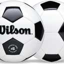 WILSON Traditional Soccer Ball - Size 4, Black/ White