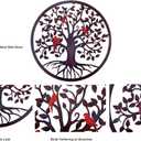 CHINDEUISYUT 23 Inches Tree of Life Wall Art Metal, Large Metal Tree of Life Wall Decor Wall Hanging for Living Room Bedroom Garden Porch Patio Office Home Decor, 23in x 23in x 0.88 in