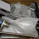 Shower Head Combo(Brushed Nickel),10'' High Pressure Rain Shower Head with 11'' Adjustable Extension Arm and 5 Settings Handheld,Powerful Shower Spray Against Low Pressure Water