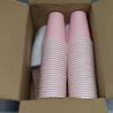 60 Pack Pink Coffee Cup with Lids Sleeves, 12oz Insulated To Go Paper Cups Pink Party Cups Disposable Paper Cups, Drinking Cup for New Year Anniversay Valentine's Wedding Birthday Baby Shower Party