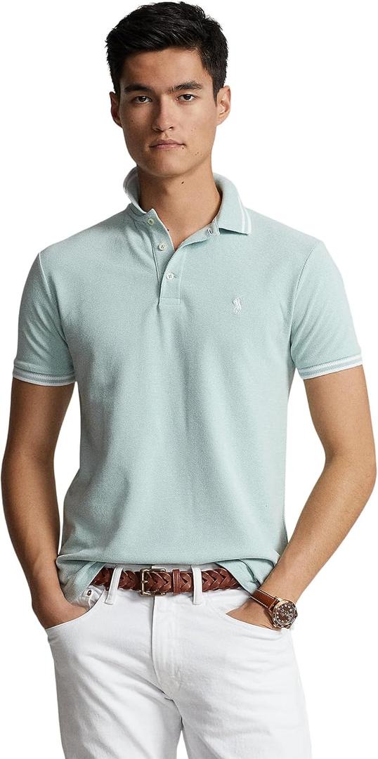 POLO RALPH LAUREN Men's Custom Slim Fit Stretch Mesh Polo Shirt, Medium