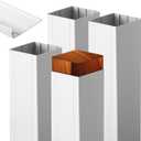 Croblissful 4 Set 6 x 6 x 48" Post Sleeve Vinyl Post Wrap Weatherproof