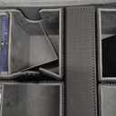 Kabinka Commander Deck Box for MTG Fits 400+ Double-Sleeved Card Storage, 5 IN 1 Removable Card Case with Dice Tray, Display Window for TCG/PTCG/EDH, 4 Magnetic One Touch Holders (Black)