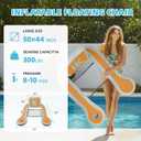 50x44inch Inflatable Pool Float Lounger for Adults with Cup Holder, 4.17FT Floating Chair, Lake Floats for Adults with Armrest Backrest for Swimming Pool, Party, Beach, Lake, River, Oversized