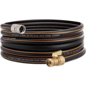 Giraffe Tools Hybrid Garden Hose 35ft x 5/8", Male and Female Fittings with Shut off Valve, Flexible, Heavy Duty, Leakproof, Lightweight Water Hose