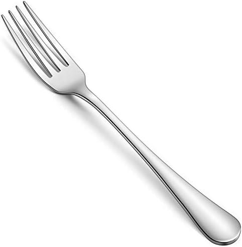 Hiware Dinner Forks Set, Food-Grade 18/8 Stainless Steel Forks Silverware, Mirror Polished, Dishwasher Safe - Set of 12, 8 Inches