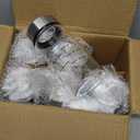 12oz Glass Juice Bottles - 6 Pack Wide Mouth Glass Bottles with Lids- BPA Free, Stainless Steel Lids for Juicing, Smoothies, Infused Water, Beverage Storage - Leakproof, Borosilicate, Clear