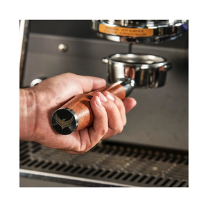 KNODOS 54mm Bottomless Portafilter Breville Compatible Rosewood Handle & Naked 1821 Gram Filter Basket Included Fits Barista Express, Pro, Touch, Bambino Plus, Infuser, Duo Temp Pro Impress