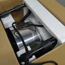 Buyplus Greenhouse Heater with Digital Thermostat, 1500W Outdoor Heaters for Patio, Overheat Protection & 3S Fast Heating, Electric Space Heater for Patio, Garage, Greenhouse, Flower House, Silver