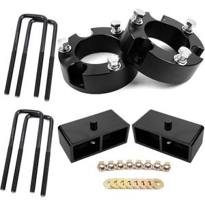 AUTOPTIM 3 in Front and 2 in Rear Leveling Lift Kit - Replacement for 2004-2020 Ford F150, Aluminum Leveling Kit CNC Strut Spacers For Pick Up AUTOPTIM 3 in Front and 2 in Rear Leveling Lift Kit - Replacement for 2004-2020 Ford F150, Aluminum Leveling Kit CNC Strut Spacers For Pick Up