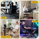 HOLKIE Office Chair Wheels Grey Dual Rubber 2 Inch Replacement Smooth Quiet Rolling Casters Universal Fit Casters 11x22mm, Wheels-Set of 5 for Hardwood Floors Carpet Computer Gaming (11mm-Fits Most-Not Fit High-Pile Carpets)