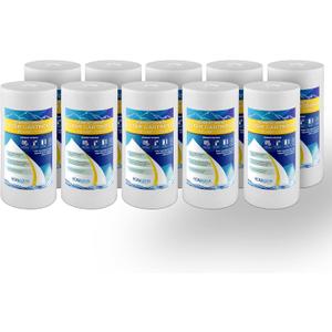 Ronaqua 10" x 4.5" Big Sediment Replacement Water Filter Cartridge, 1 Micron, NSF Certified, for Whole House, Compatible with RFC-BBSA, W15-PR, WFHD13001B, GXWH35F, HF45-10BLBK10PR and AP817, 10 Pack