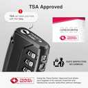Puroma 2 Pack TSA Approved Luggage Locks, 4 Digit Combination Travel Locks Resettable Code Lock with Zinc Alloy Body for Suitcase, Toolbox, Backpack, Bag, Gym Locker (Black)