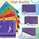 Pencil Pouch for 3 Ring Binder, Bulk 36 Pack 3-Holes Zipper Pencil Pouches in Assorted Colors, Sturdy and Durable Cloth Pencil Holder with Clear Window for Office School College Supplies (36)