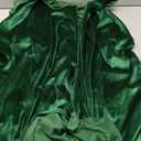 SZBZ Kids Halloween Christmas Costumes Cape Velvet Hooded Cosplay Party Cloak Devil Witch Wizard Robe Ages Green L