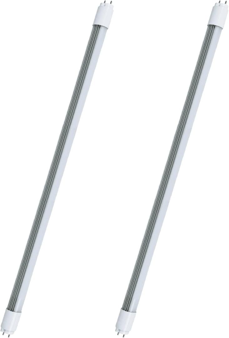 T8 T10 T12 LED Tube Light 3FT Type A+B 15W 1875LM, 36In LED Bulb Ballast Bypass or Compatible Dual-End, 5000K Daylight White, F30T8/F30T12 Fluorescent Replacement, UL & DLC Listed (2pcs)