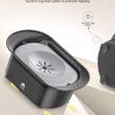 Dog Water Bowl, 2.2L No Spill Water Bowl for Dogs,with Suction Cup Foot Pad Reduce Refill, Anti Splash No Mess Dispenser Dripless Slow Drinking Water Bowl for Sloppy Messy Drinkers (Gray)