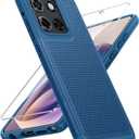 FNTCASE for Moto G Stylus 2026/2025 Case: Motorola G Stylus 2025 Case 14FT Military Grade Drop Protection with Screen Protector Shockproof Non-Slip Matte Dual Layer Phone Cover - 6.7 inch (Blue)
