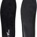 8Fans PU Insoles for Men & Women  Thick & Thin Comfort Shoe Inserts, Shock Absorbing Cushion, Arch Support Insoles for Hunting Boots, Work Shoes & Daily Footwear (Black, US8(Thin)