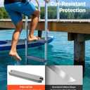 VEVOR Removable Dock Ladder, 4 Steps, Aluminum Alloy Pontoon Boat Swim Ladder, with Non-Slip Wide PP Steps, 500 lbs Weight Capacity, Quick Release Design, for Lake Swimming, Pool, Marine Boarding