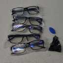 Gaoye Professional Reading Glasses for All Day - Computer Readers with Blue Light Protection - Value Pack (B1-5 Pack Light Black)