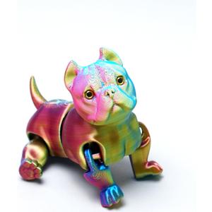 3D Printed Dog Model,Flexible Realistic Articulated Animal Fidget Toys,Mystery Figurines Gifts for Easter,Executive Desk Funny Dcor and Festival Collectible,Easter Basket Stuffers (Yellow)