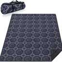 Supfitness Extra Large Picnic Blankets Waterproof Foldable (60 "x 80") Beach Blanket Waterproof Sandproof,3-Layer Thicking Mat Outdoor Packable Camping Blanket