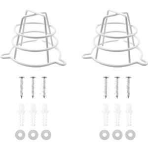 TAODAN 2PCS Shower Head Protector Round Safety Cover Ceiling Wire Spray Guard Shower Head Cover for 1/2 inch 3/4 inch Fire Sprinkler Hospital Hotel Restaurant Shop