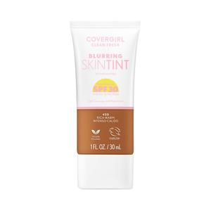 COVERGIRL Clean Fresh Blurring Skin Tint with SPF 30, 450 Rich Warm, Liquid Foundation, Soft Matte Finish, Smooths, Brightens, Blurs Pores, Mineral Sunscreen, Vegan Formula (1 Fl Oz (Pack of 1))