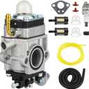 300486 43cc Carburetor, Replacement Small Engine Carburetor Fits for Earthquake Tiller & Auger E43 MC43 MD43 WE43 Series, Compatible with Powermate & Southland PCV43 SCV43 Cultivator, SEA43 Auger