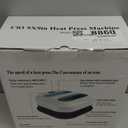 MECOLOUR Heat Press Machine for T Shirts, Portable Heat Press 9"X9" with Heat Press Mat, PTFE Teflon and 8 Pcs Tshirt Ruler Guide, Tshirt Press Machine for Sublimation, HTV, Heat Transfer 110V(Red)