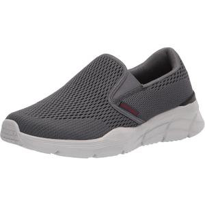 Skechers Men's Low-Top Loafer (10.5 X-Wide, Charcoal/Red)
