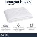 Amazon Basics Hypoallergenic Breathable Quilted Mattress Topper Pad, 18 Inches Deep, Twin XL, White