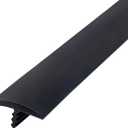 25 Ft Black 3/4" Plastic Center Barb Tee Moulding,Flexible Rubber T-Molding Trim,Edge Banding for Game/Arcade Machines,Counters, Shelves Plywood and Tables