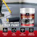 SENVEN Acrylic Semi-Gloss Gray Garage Floor Coating Kit, Professional Concrete & Garage Floor Paint 1 Gallon, Concrete Paint for Basement Floors, Porches, Cement Driveways Concrete Coating System, 128 Fl Oz, EXP: 9/06/2028