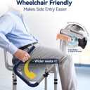 M77 Bedside Commode, Drop Arm Portable Toilet for Adults Seniors