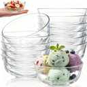 12 Pieces Small Glass Bowl Set, 10 oz Clear Prep Dessert Bowls for Kitchen, Stackable Snack Serving Side Dishes for Ice Cream, Dipping, Sauce, Nuts