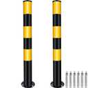 Safety Bollards,Heavy Duty Steel Parking Barrier,29.5in Metal Traffic Bollard for Parking Lot,Traffic Control,Driveway Barrier,Parking Pole,Traffic Sensitive Areas